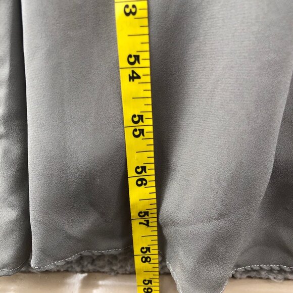 Show Me Your MuMu Dress Womens Medium Caitlin Ruffled Maxi Gray Cold Shoulder - Picture 10 of 11